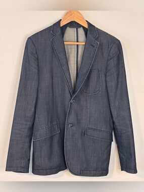 Frank & Oak Men's Indigo Blue Sport Coat Men’s Size 36R
